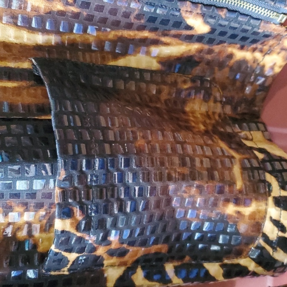 Ruby Rd Animal Print Sequined Full Zip Jacket Siz… - image 8